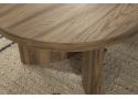 Oval Wooden Coffee Table with Curved Legs - Aurora